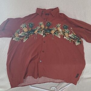 Unbranded Men's Red and Burgundy Shirt